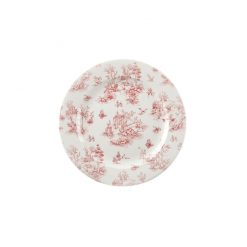 Vintage Prints Cranberry Toile Plate 20.3cm 8 inch