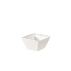 Royal Genware Fine China Square Bowl 13cm White