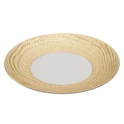 Arborescence Ivory Presentation Plate Gold Rim 31cm