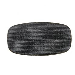 Charcoal Black Chef's Oblong Plate 14 inch