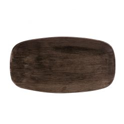 Stonecast Patina Iron Black Chefs' Oblong Plate No.3