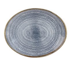 Studio Prints Slate Blue Oval Coupe Plate