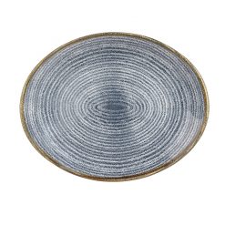 Studio Prints Slate Blue Oval Coupe Plate