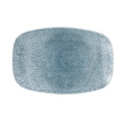 Raku Topaz Blue Chefs' Oblong Plate No. 8