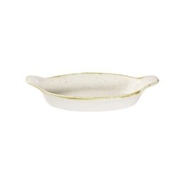 Stonecast Barley White Intermed Oval Eared Dish