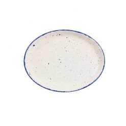 Stonecast Hints Indigo Oval Plate 25.4cm