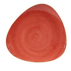 Stonecast Berry Red Lotus Plate 10inch