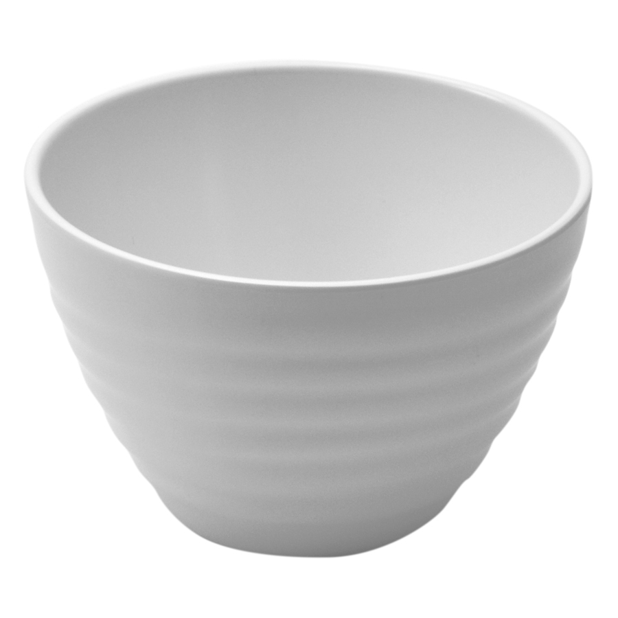 White Melamine Rippled Bowl 65cl Pro Catering Equipment   DE403WH 