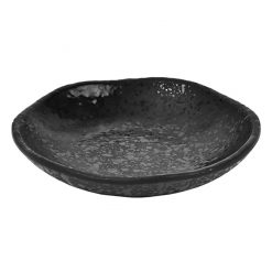 Noir Black Crackle Glaze Plate 205 x 43mm