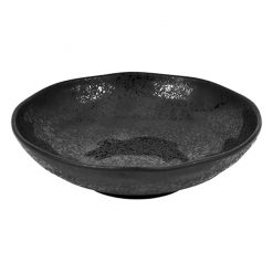 Noir Black Crackle Glaze Bowl 240 x 240 x 50mm 1.3ltr