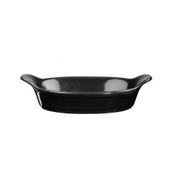 Metallic Black Small Round Eared Dish 30cl