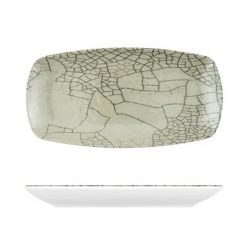 Grey Raku Kyoto Melamine Oblong Plate 295x150x25mm